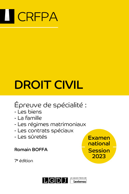Droit civil - CRFPA - Examen national Session 2023