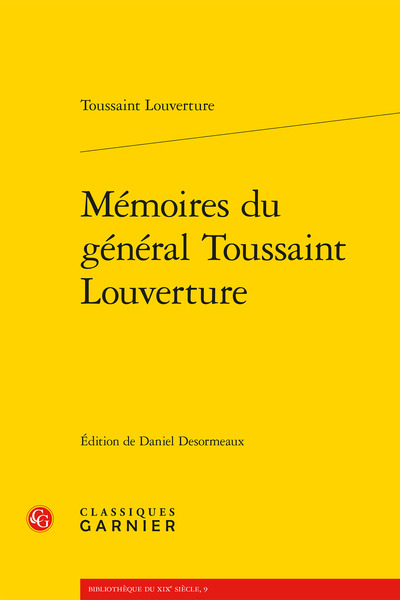 Mémoires du général Toussaint Louverture