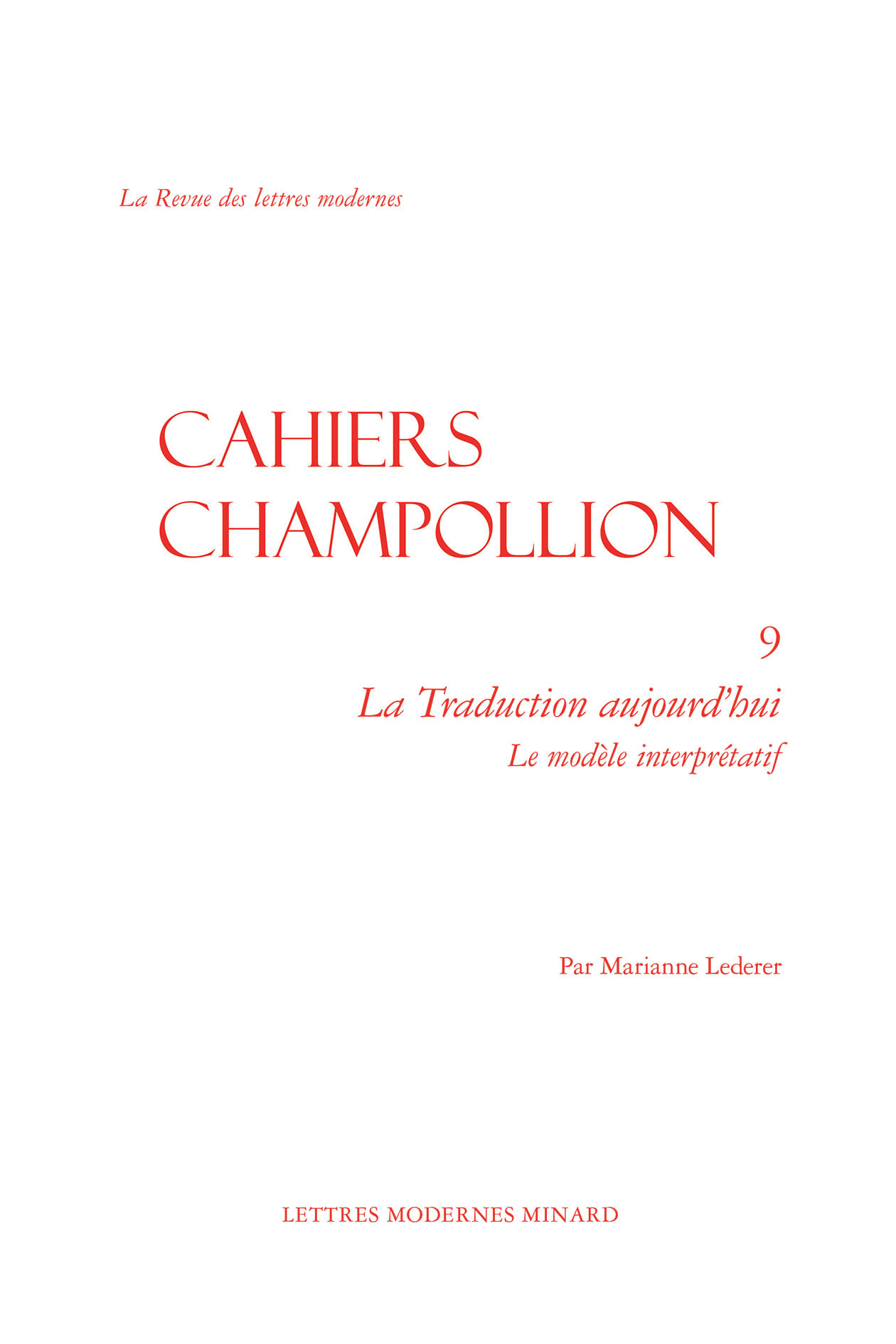 La Traduction aujourd'hui