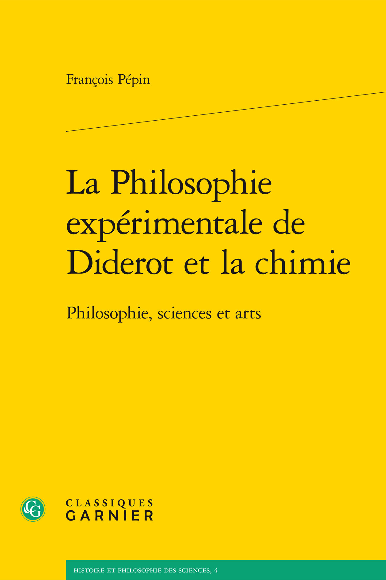 La Philosophie expérimentale de Diderot et la chimie