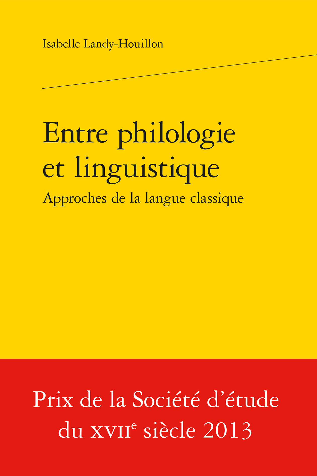 Entre philologie et linguistique,