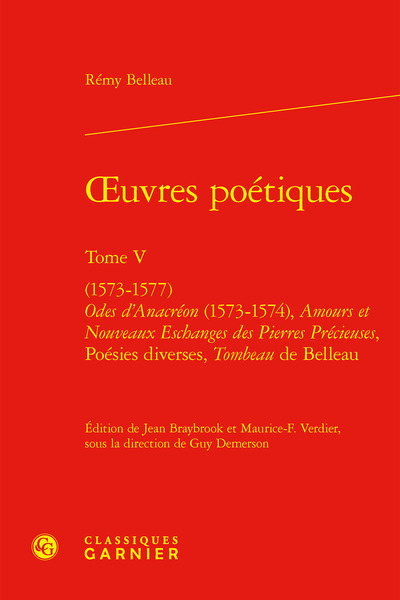 oeuvres poétiques