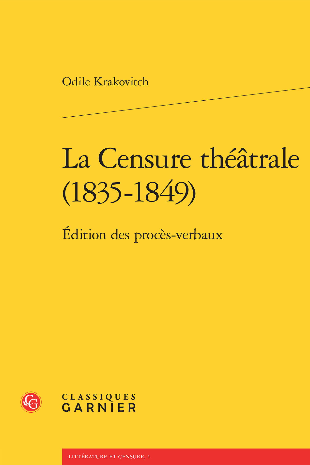 La Censure théâtrale (1835-1849)