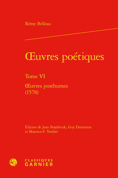 oeuvres poétiques