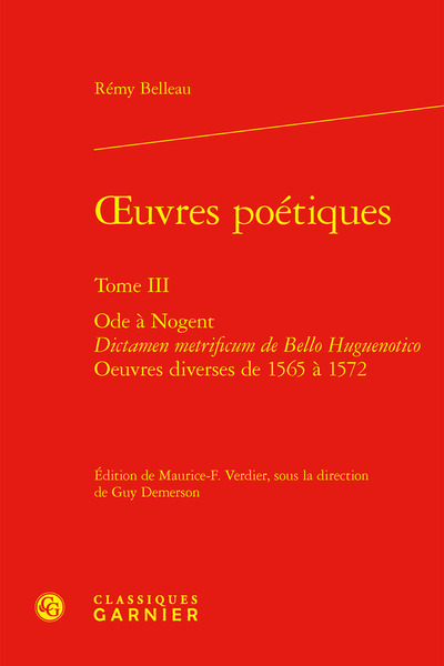 oeuvres poétiques