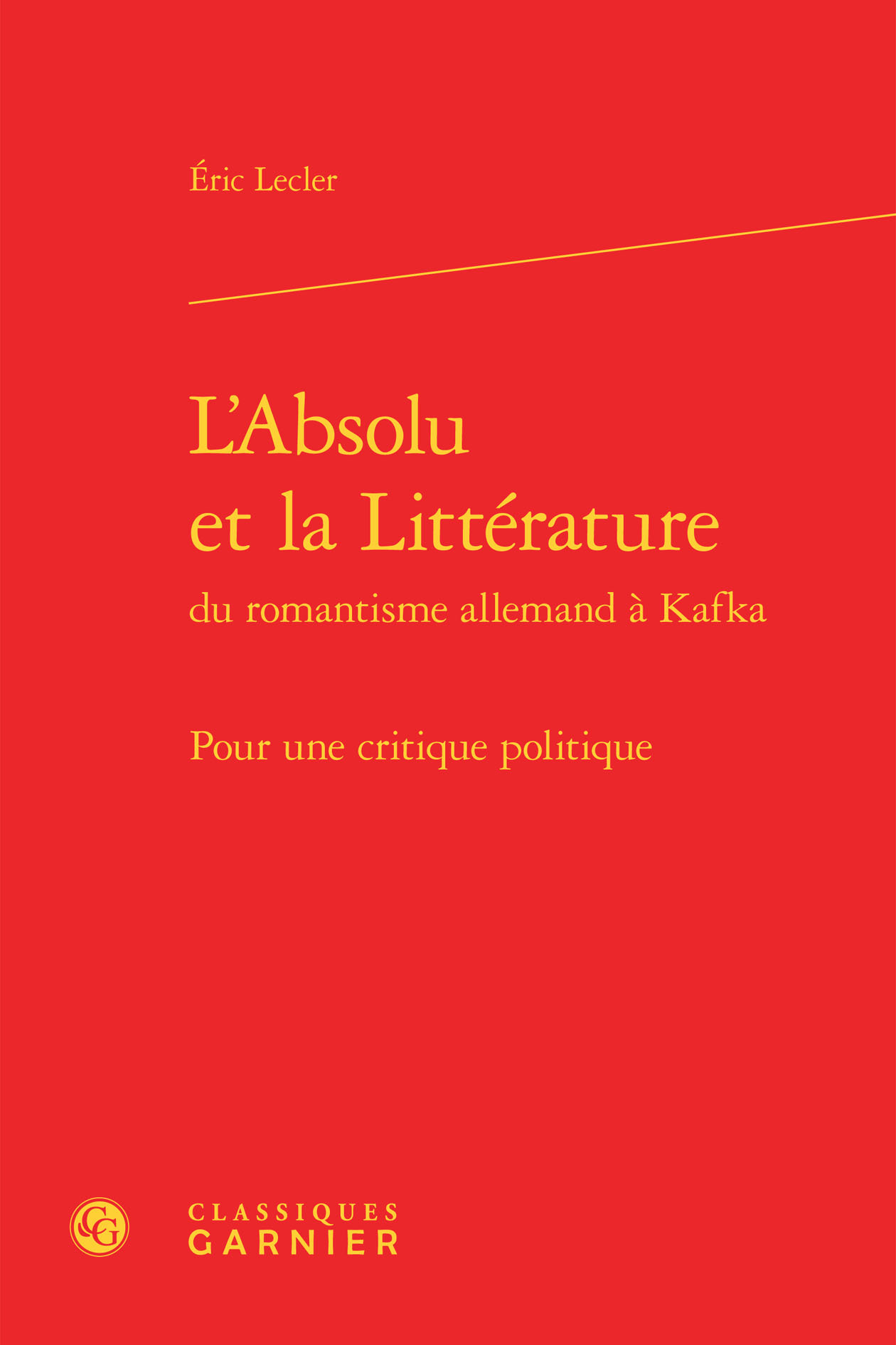 L'Absolu et la Littérature