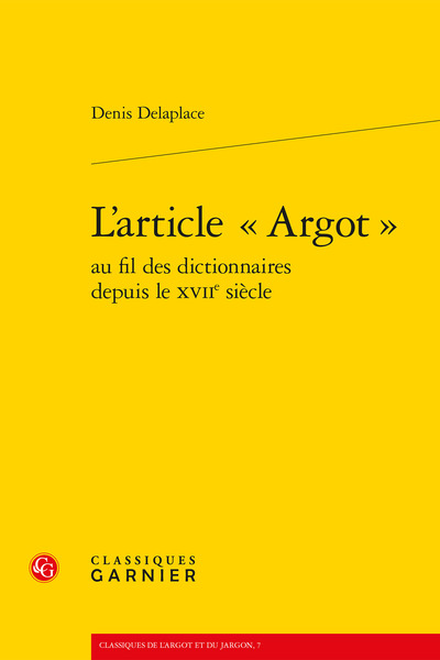 L'article « Argot »