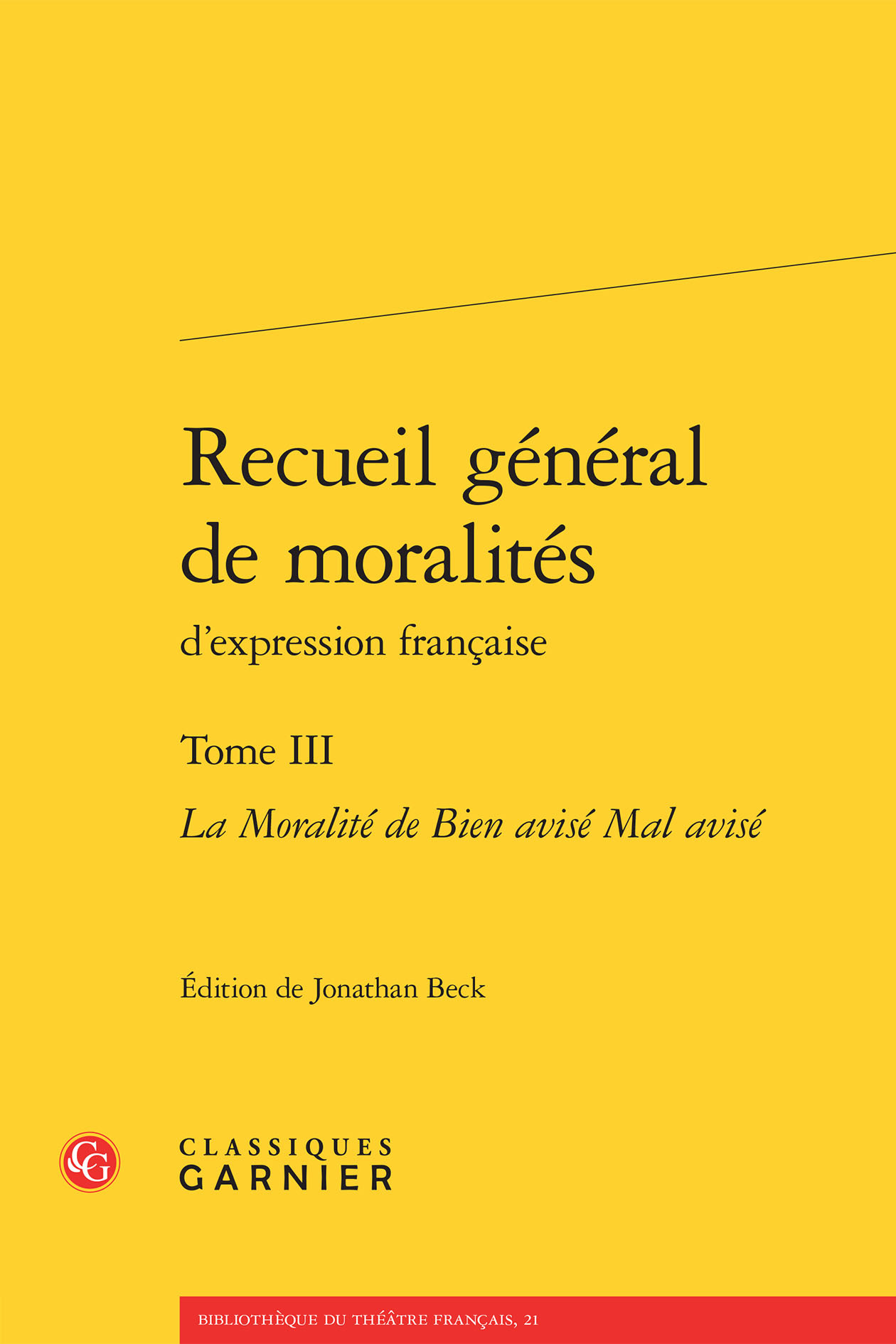 Recueil général de moralités