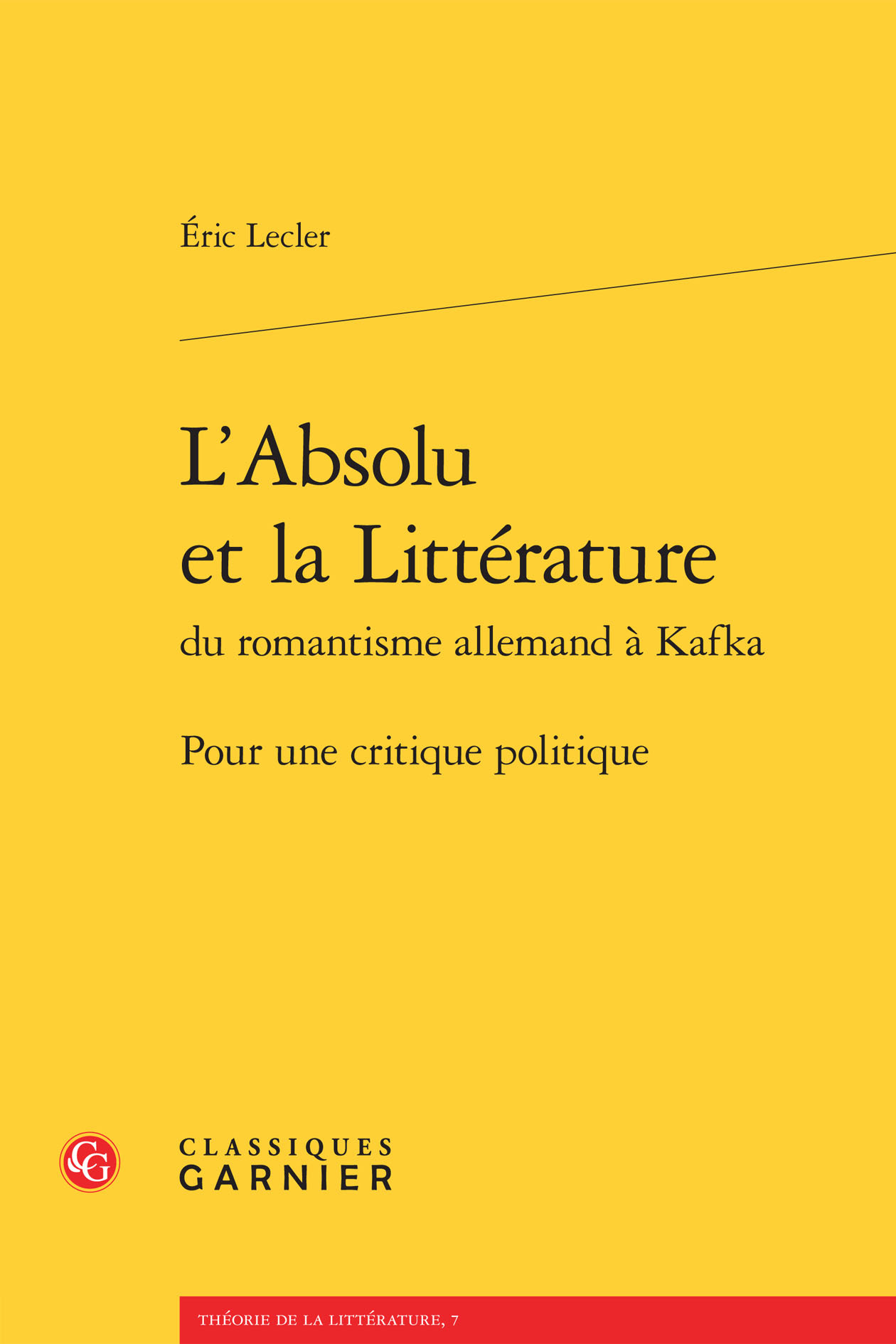 L'Absolu et la Littérature