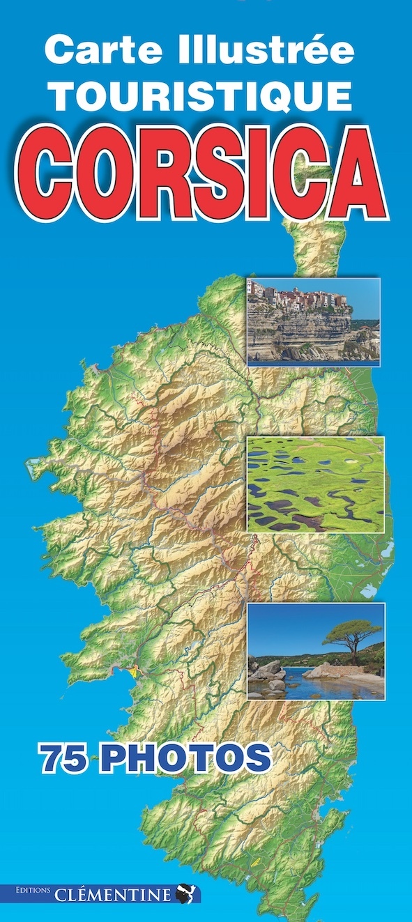 Carte illustrée touristique Corsica