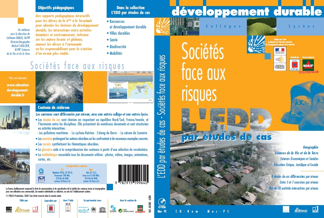 Sociétés face aux risques - L'EDD par études de cas 6 CDRom - Licence Bibliothèque+prêt