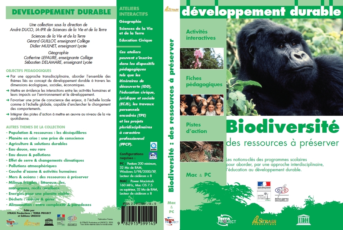 Biodiversité, des ressources à préserver - Les Enjeux du D. D 14 CD - Licence Bibliothèque+prêt