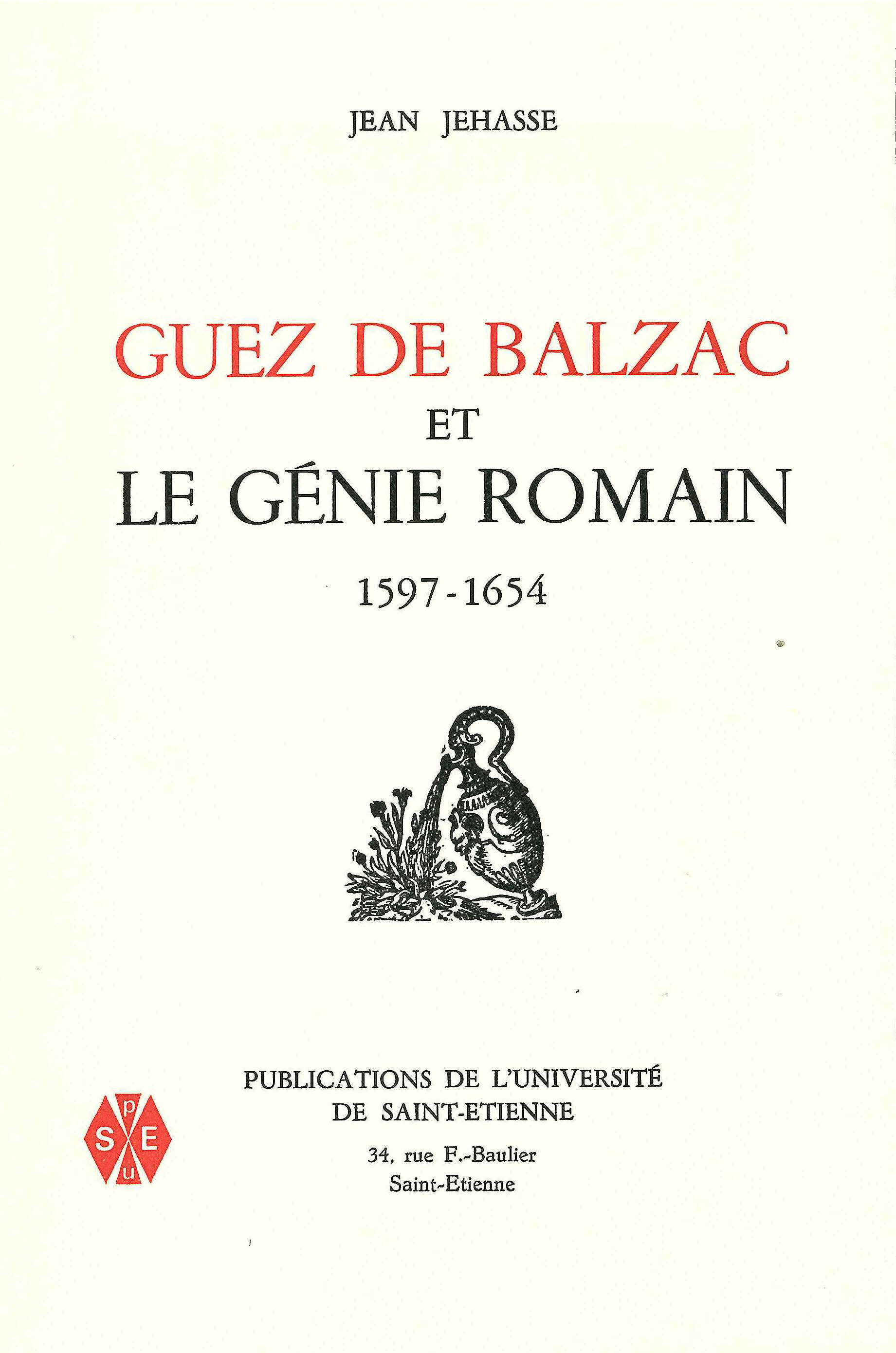 Guez de Balzac et le genie romain