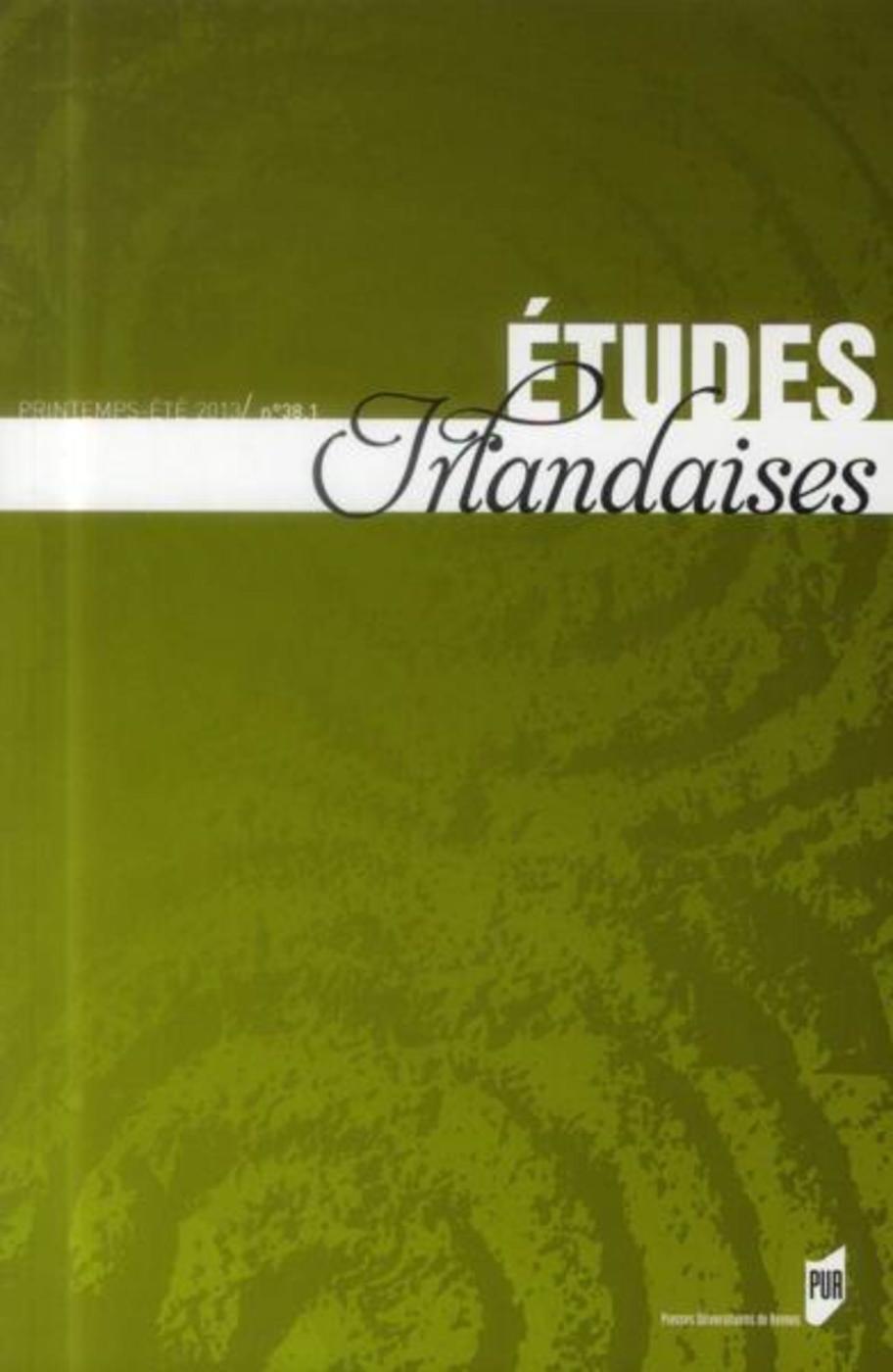 Etudes irlandaises 38 1