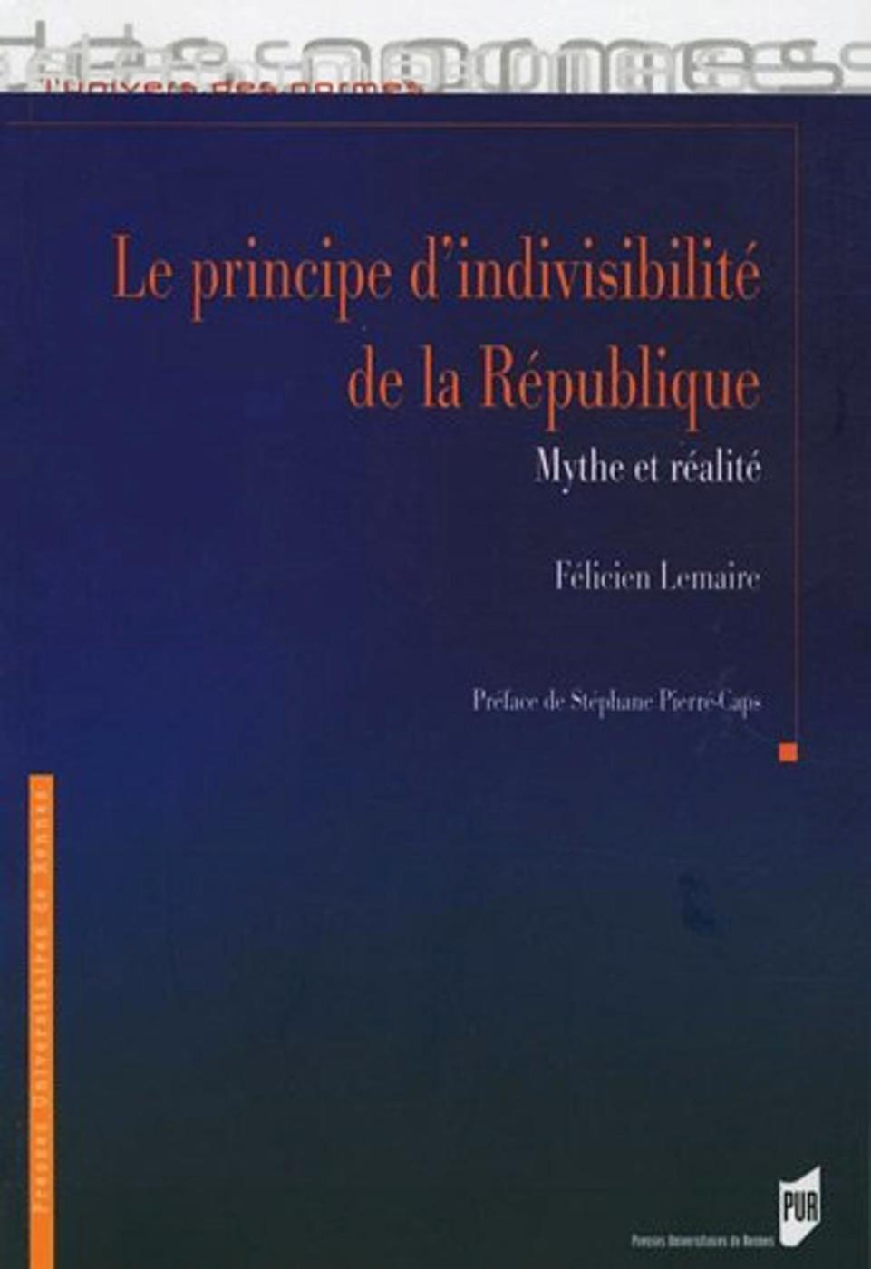 PRINCIPE D INDIVISIBILITE EN REPUBLIQUE