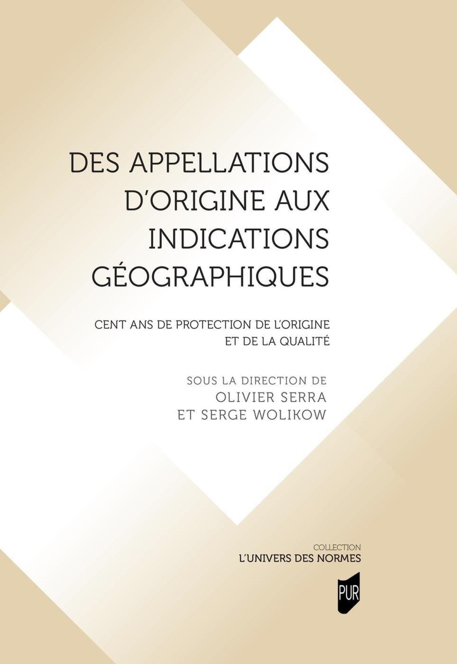Des appellations d'origine aux indications géographiques
