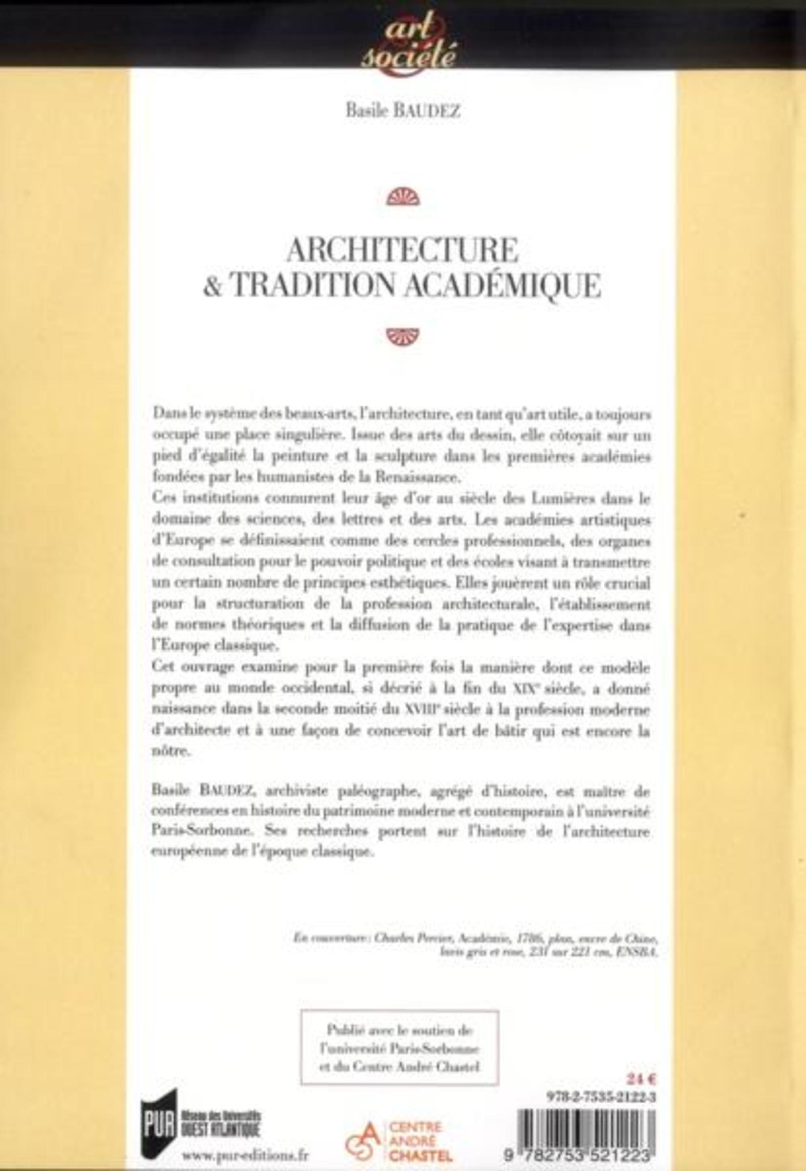 ARCHITECTURE ET TRADITION ACADEMIQUE