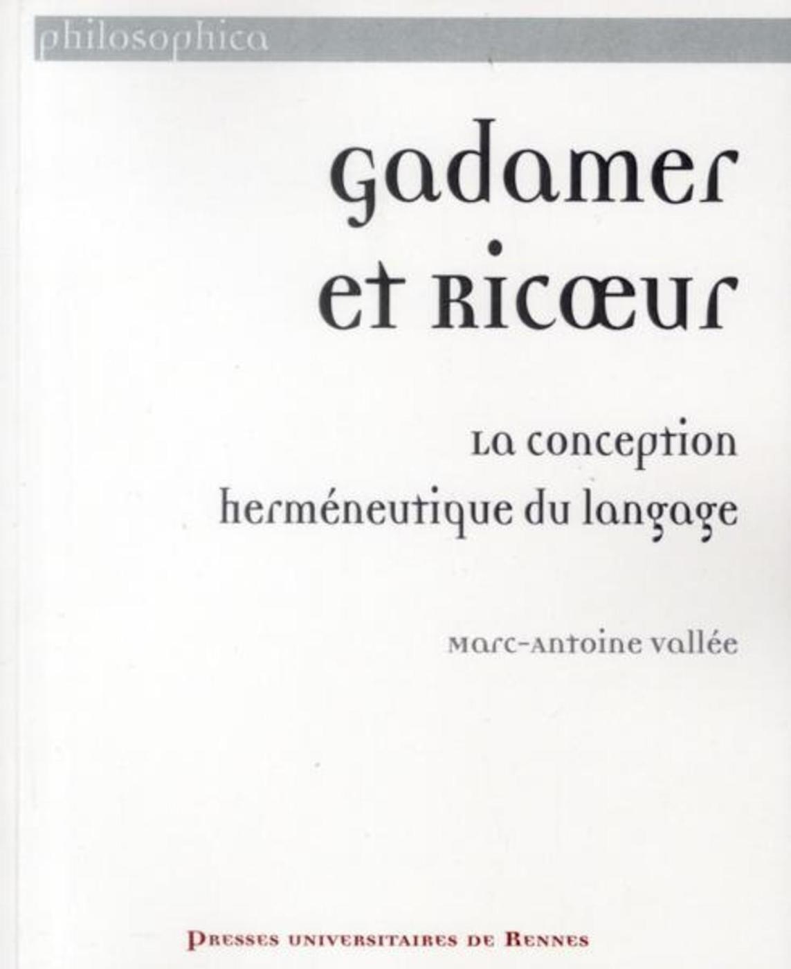 GADAMER ET RICOEUR