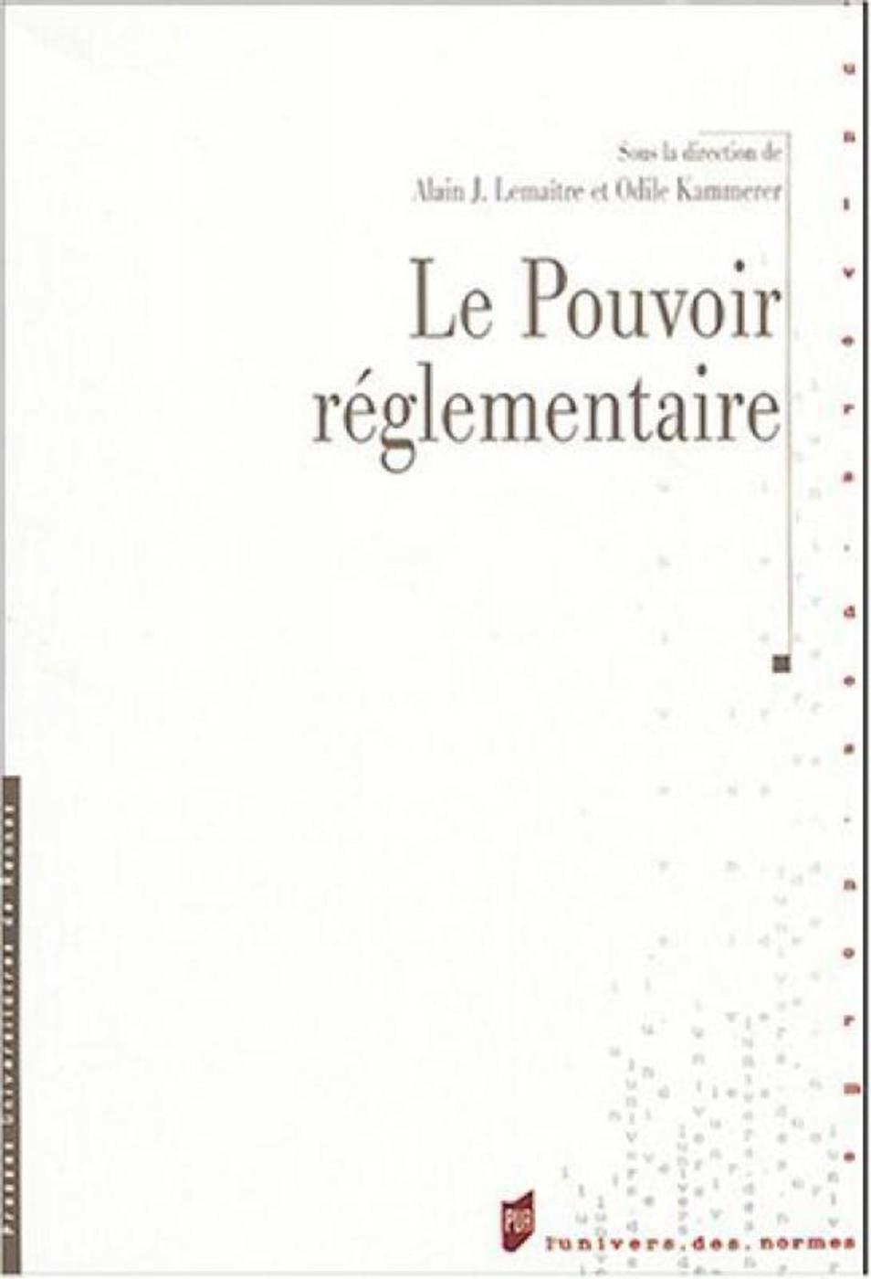 POUVOIR REGLEMENTAIRE