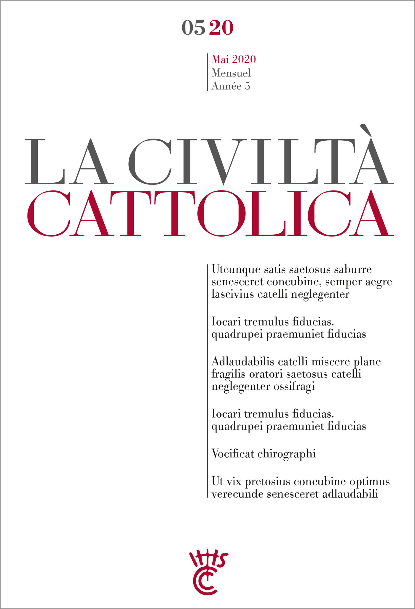 LA CIVILTA CATTOLICA 0520