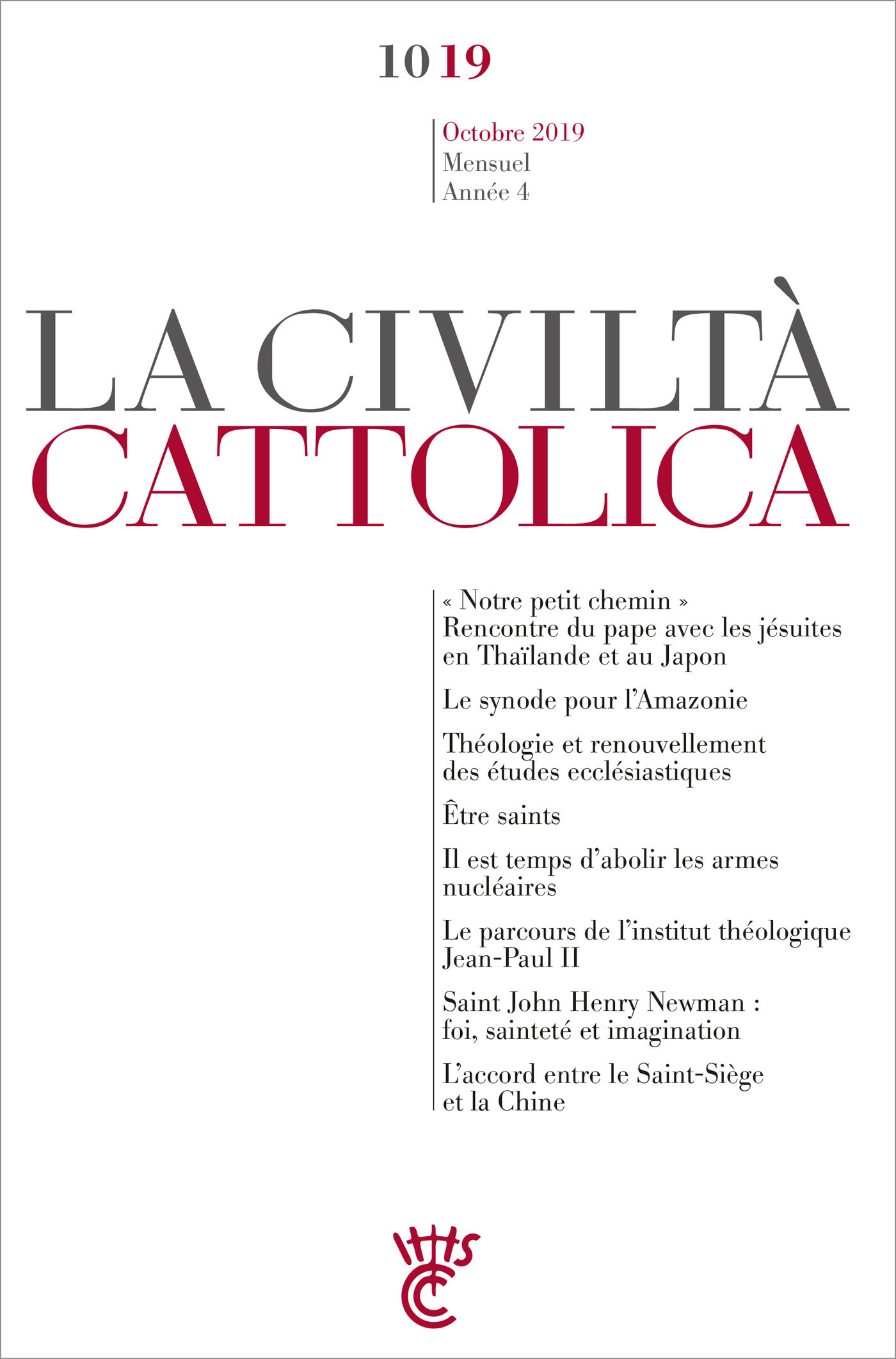 CIVILTA CATTOLICA - OCTOBRE 2019