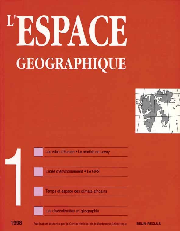 L'Espace géographique - N°1