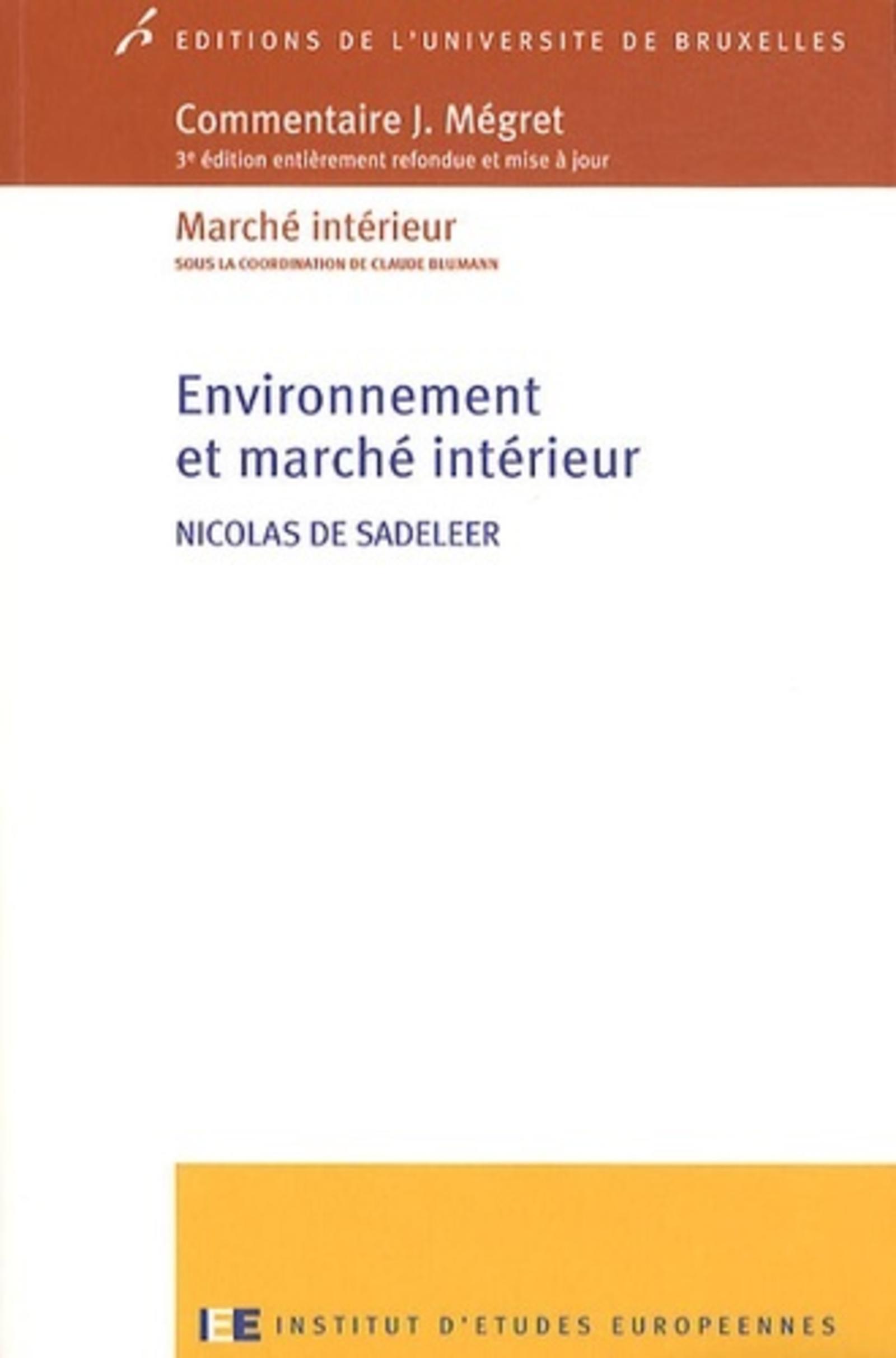 Environnement et marché intérieur
