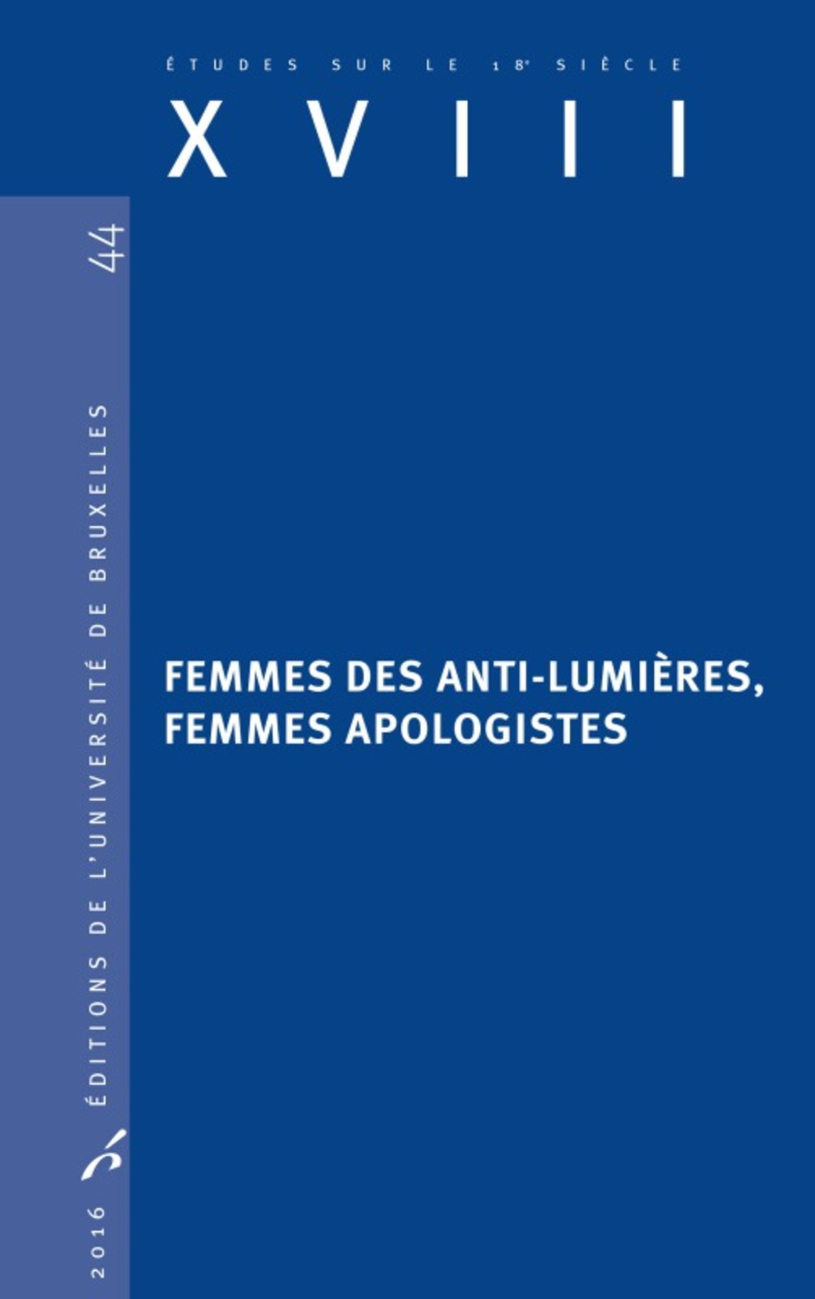 Femmes des anti-Lumières, femmes apologistes
