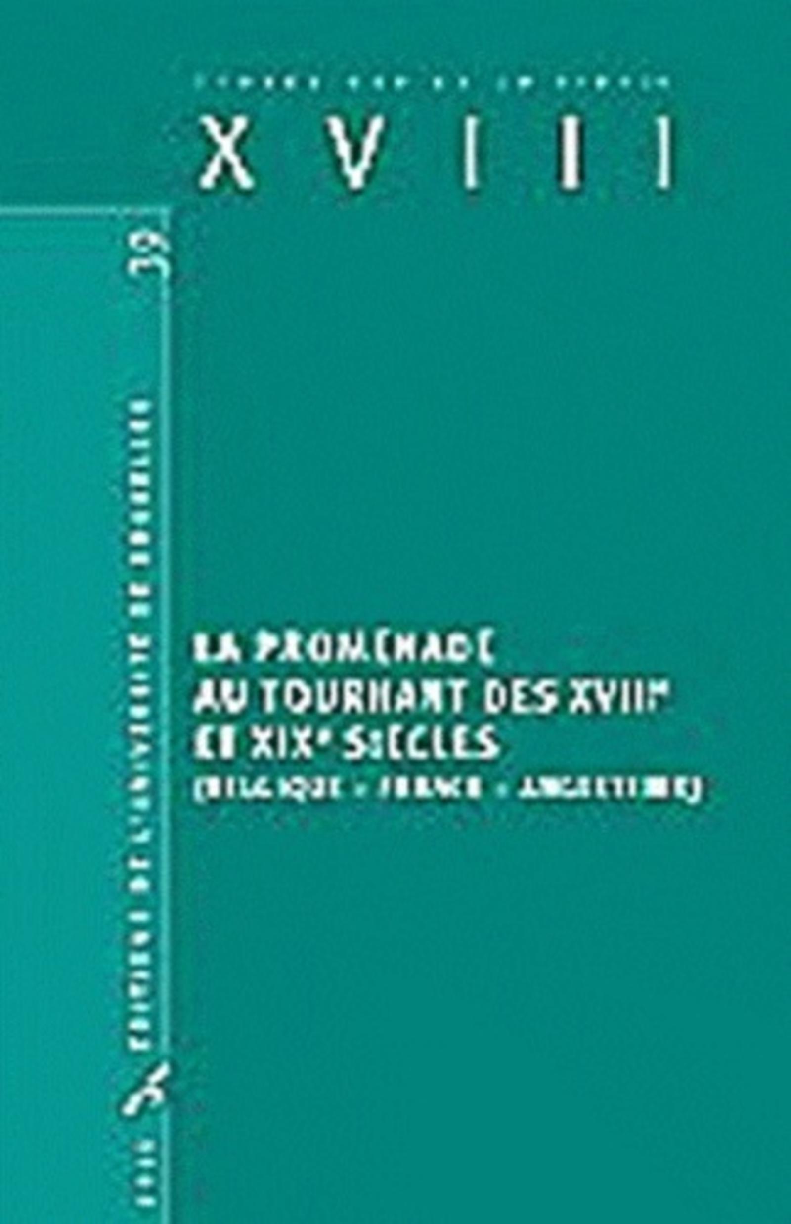La promenade au tournant des XVIIIe et XIXe siècles