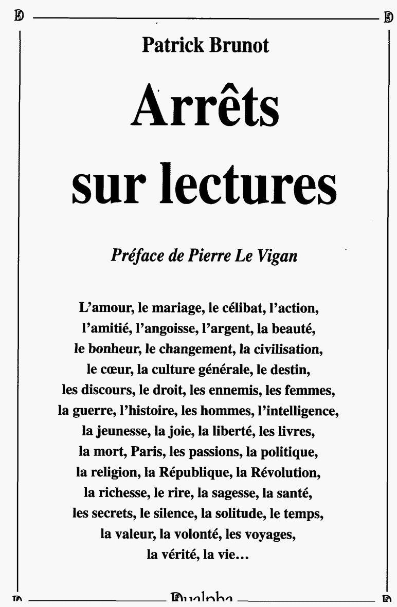 Arrêts sur lectures