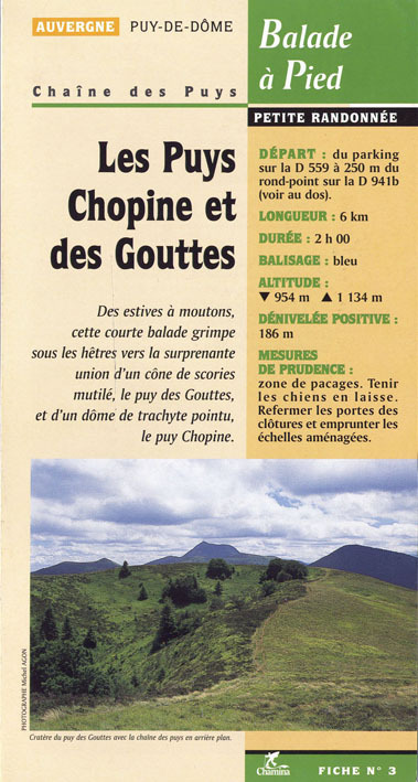 LES PUYS CHOPINE ET DES GOUTTES BALADE A PIED