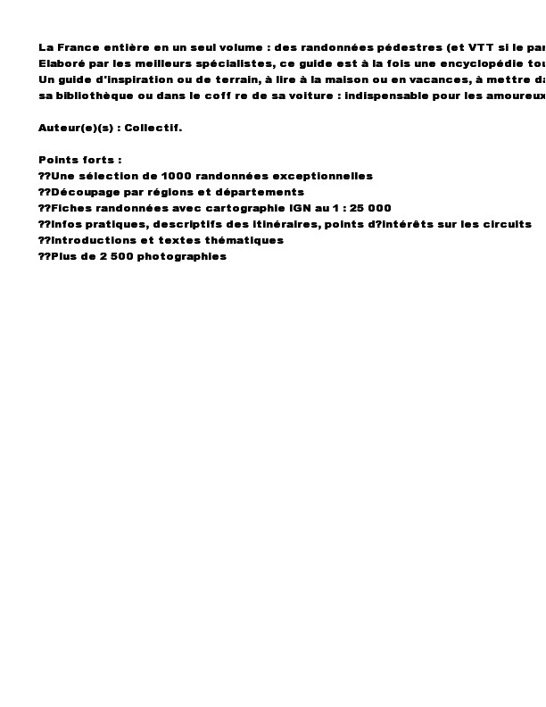 1000 RANDOS EN FRANCE