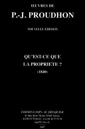 Qu'est-ce-que la propriété ?