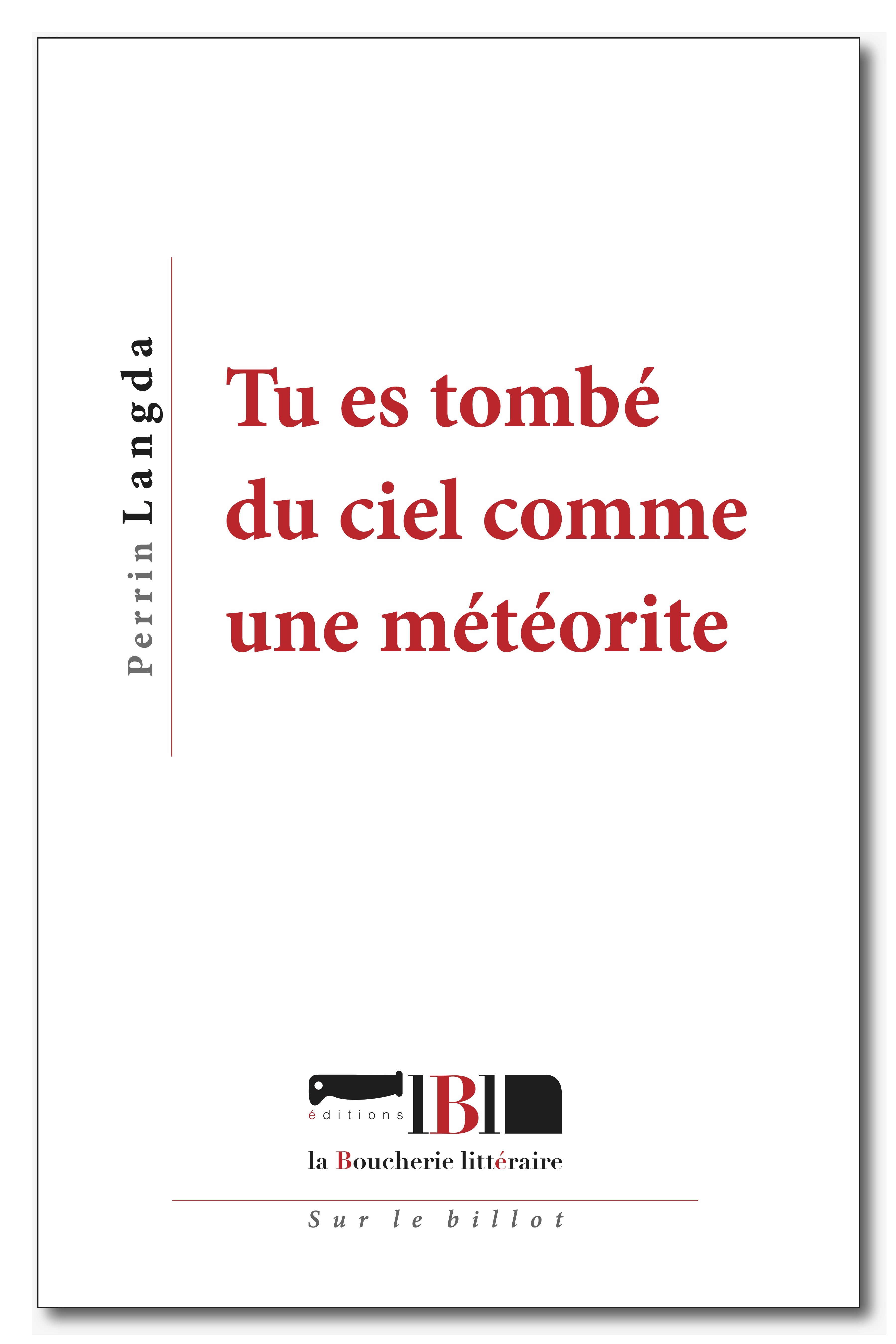 tu es tombé du ciel comme une météorite