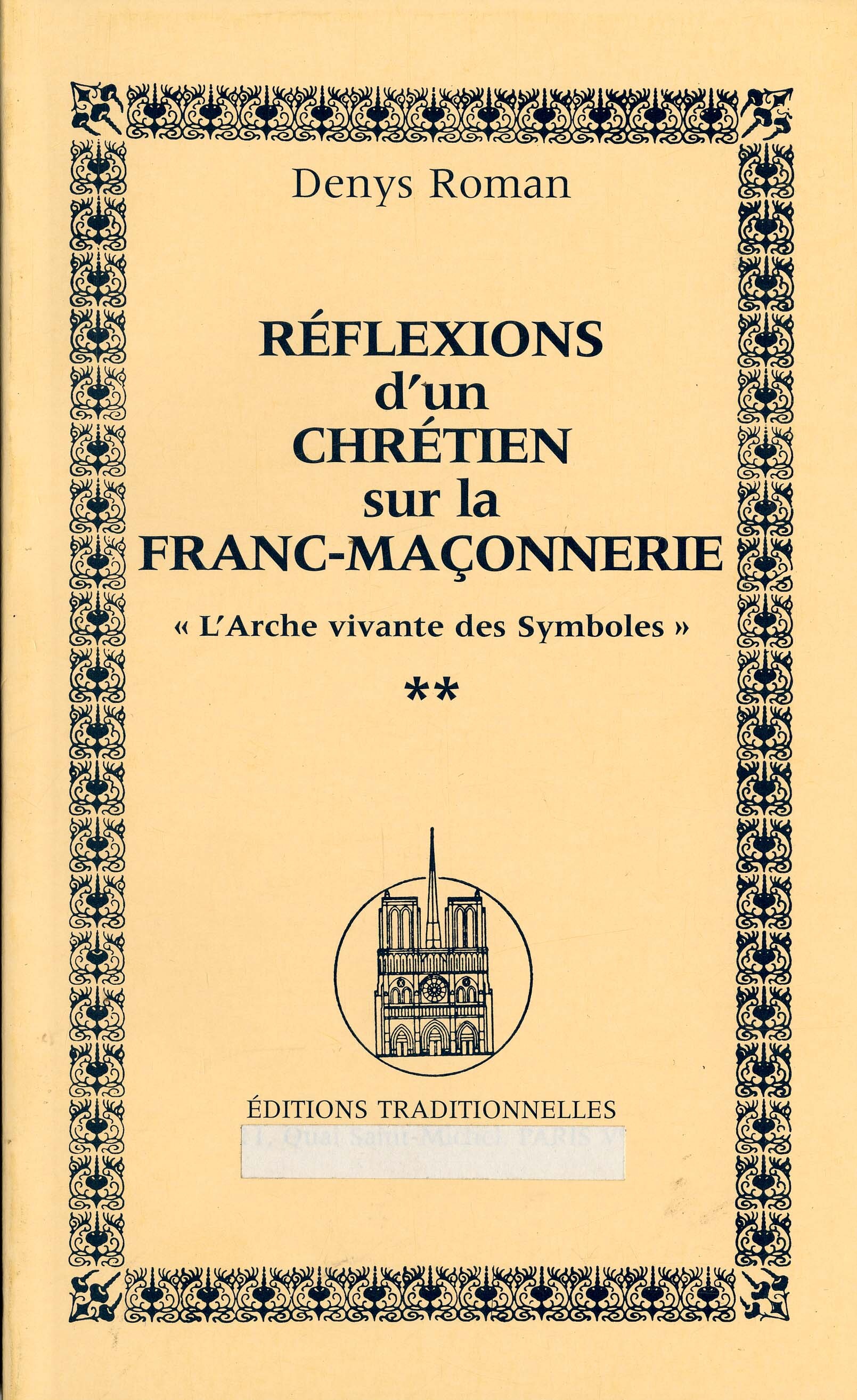 RéFLEXIONS DUN CHRéTIEN SUR L