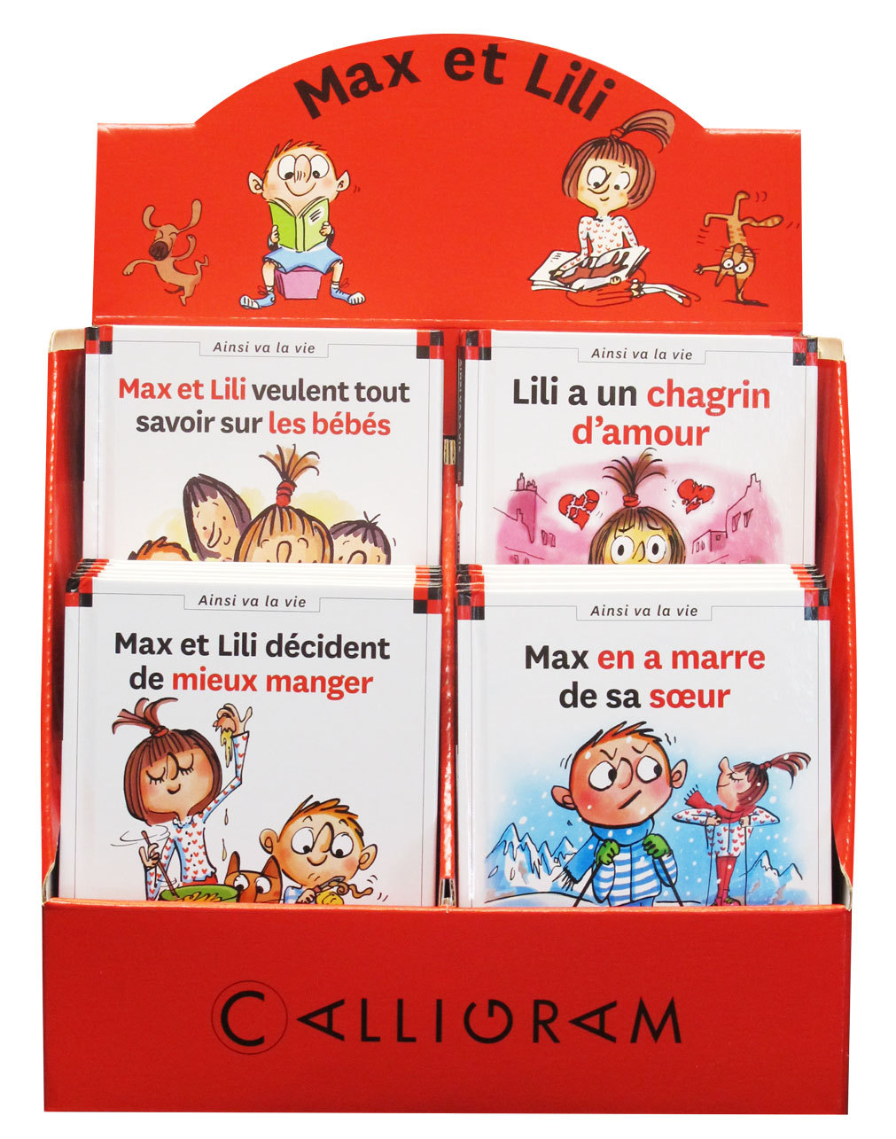 Présentoir 24ex sélection hiver 2019 Max et Lili 5 primes lampe magique