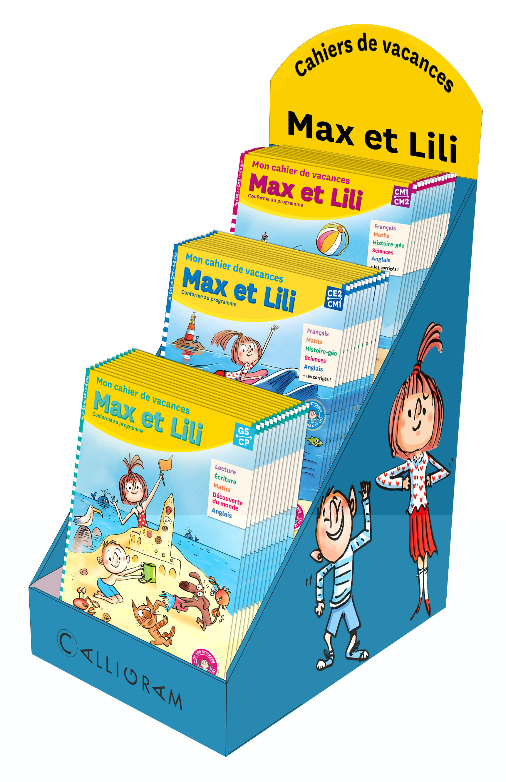 Présentoir plein cahier de vacances 48ex