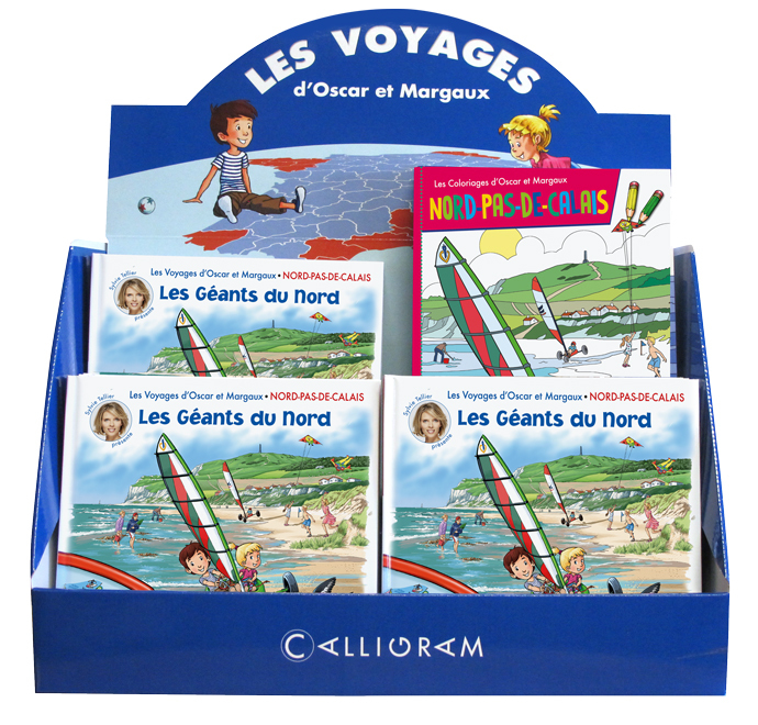 Présentoir O ET M (2.2) Nord-pas-de-Calais : 18 livres + 12 coloriages