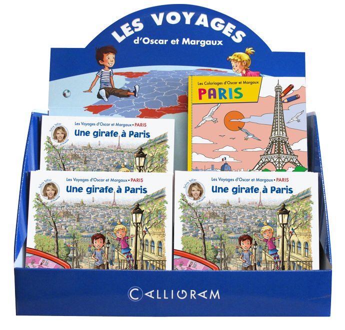 Présentoir O ET M (2.2) Paris : 18 livres + 12 Coloriages