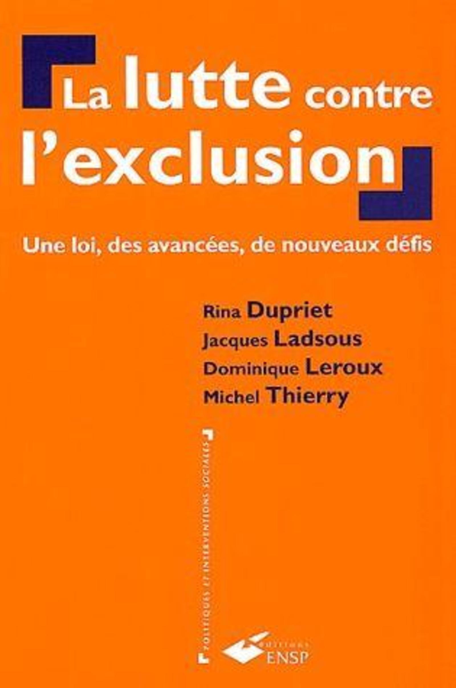 LA LUTTE CONTRE L EXCLUSION