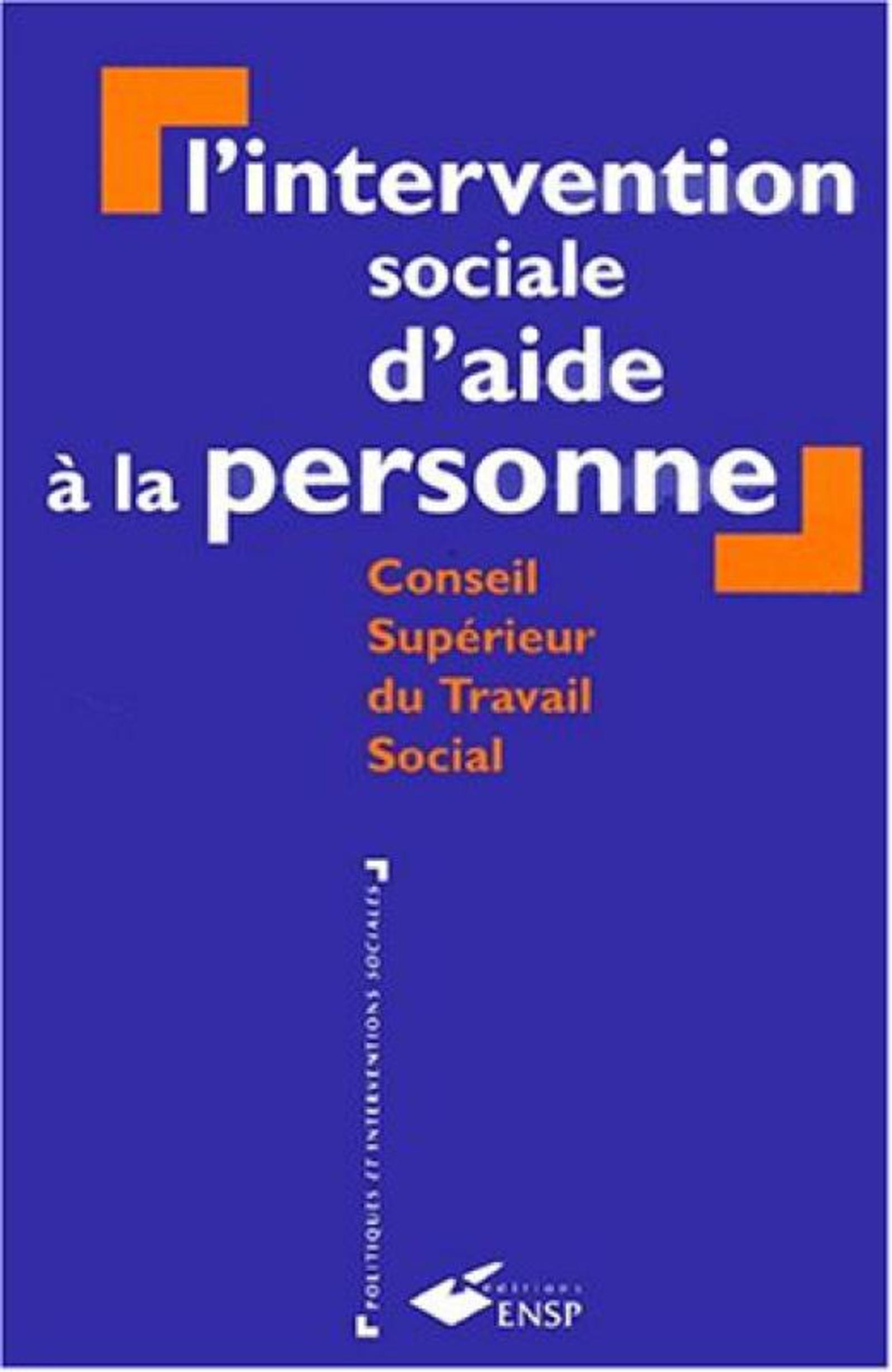 L INTERVENTION SOCIALE D AIDE A LA PERSONNE