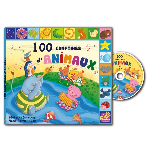 100 comptines d'animaux - Livre + CD