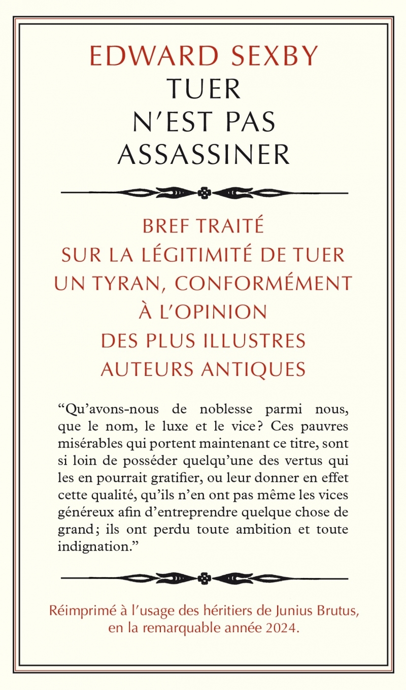 Tuer n'est pas assassiner