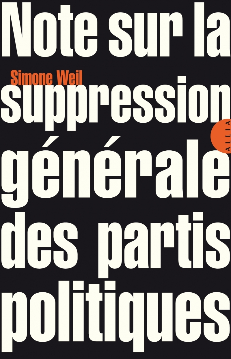 NOTE SUR LA SUPPRESSION GENERALE DES PARTIS POLITIQUES