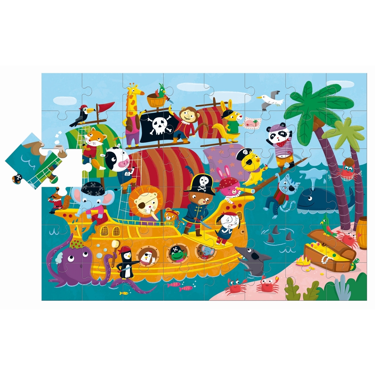 Giant puzzle bateau pirate