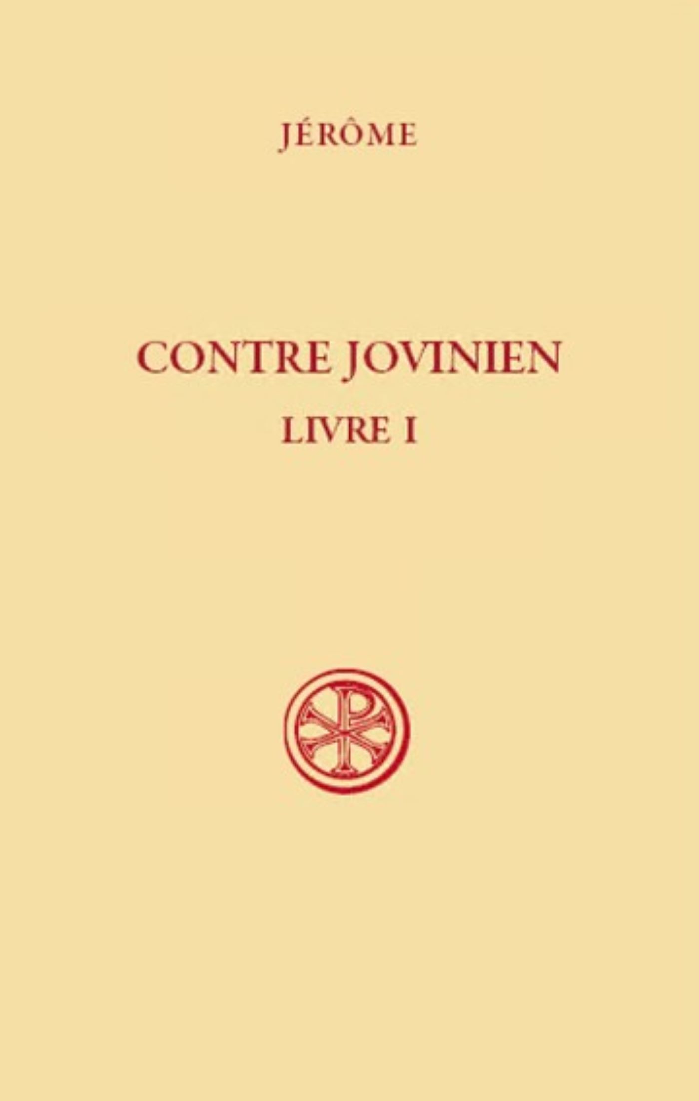 SC 637 CONTRE JOVINIEN - LIVRE I