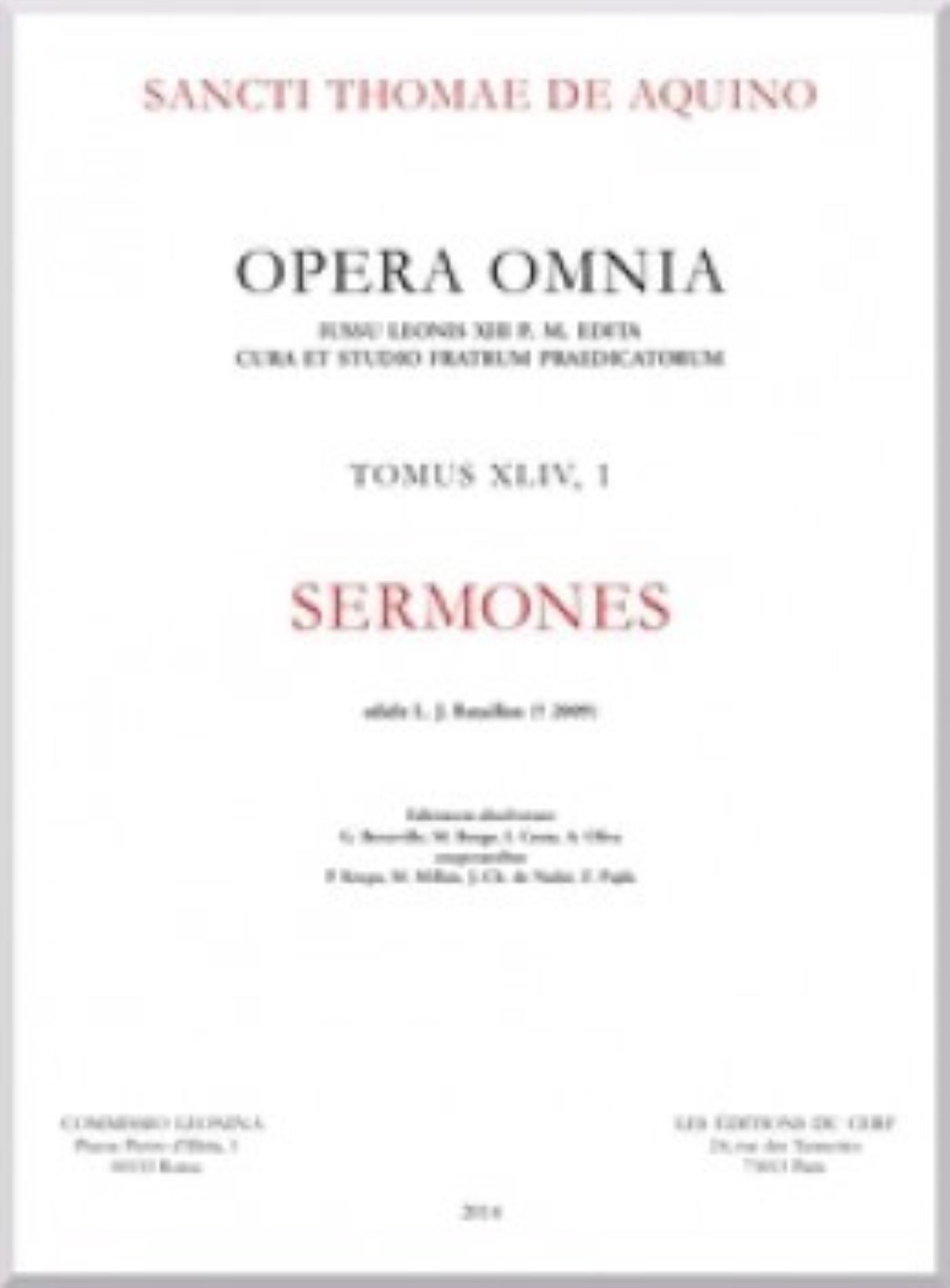 OPERA OMNIA - TOME 44,1 SERMONES