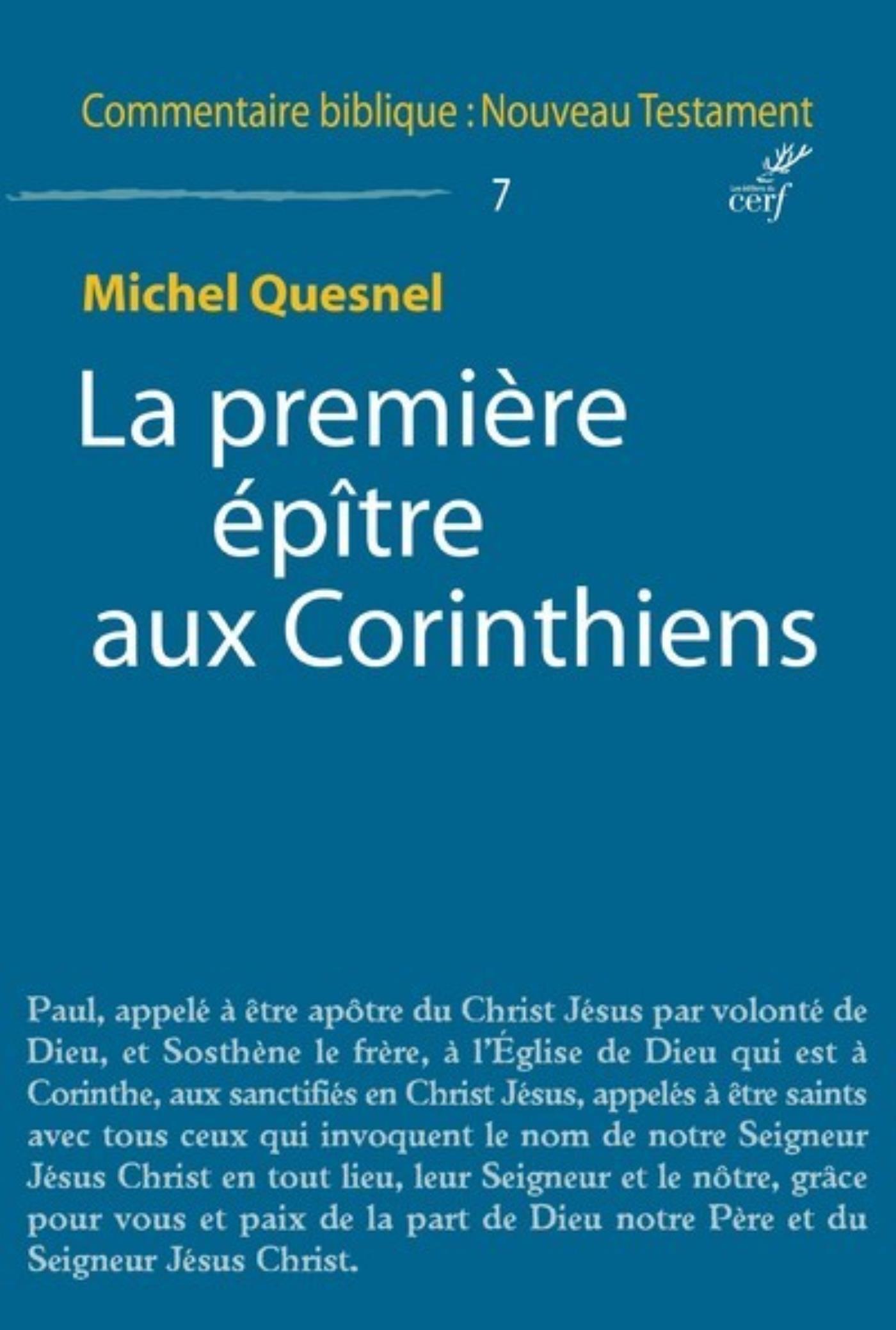 LA PREMIÈRE ÉPÎTRE AUX CORINTHIENS