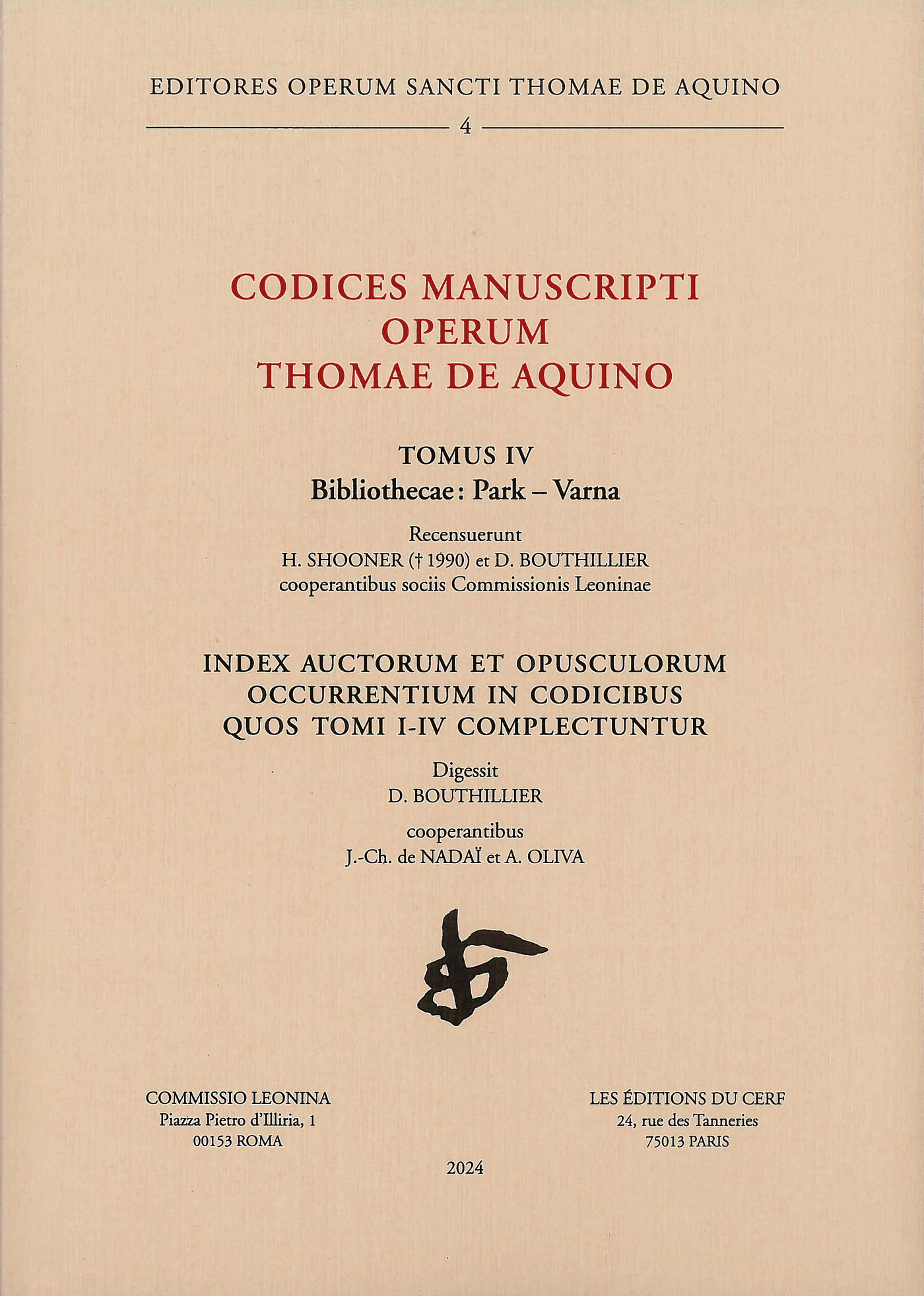 Codices manuscripti Operum Thomae de Aquino