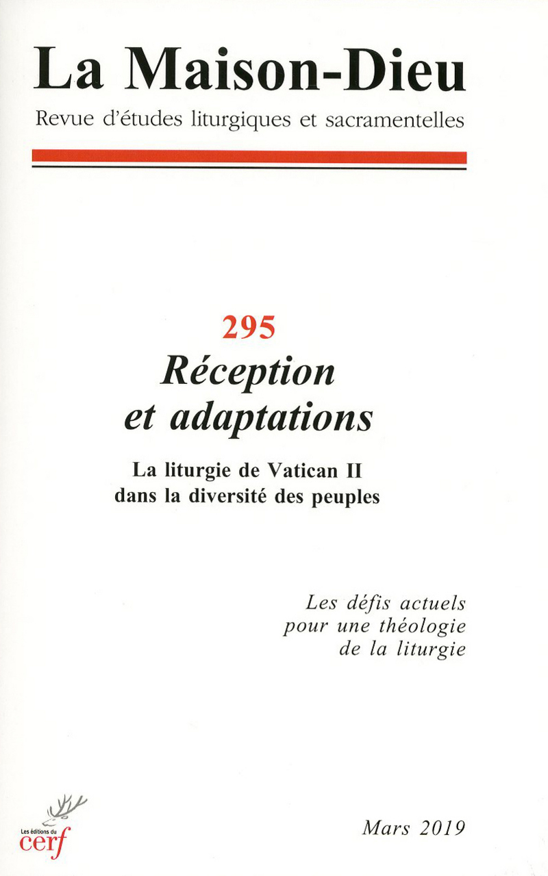 LA MAISON-DIEU NUMERO 295 RECEPTION ET ADAPTATIONS
